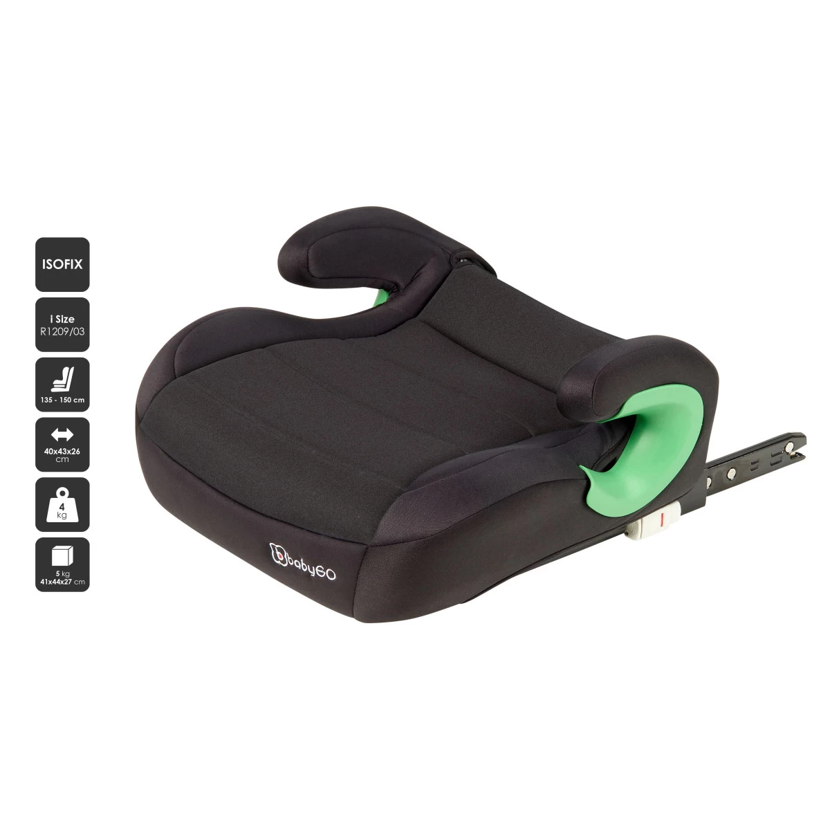 Babygo Bursa III Black I-Size Booster Zitverhoger 22-36 Kg 3571 2 Babygo Bursa III Black I-Size Booster Zitverhoger 22-36 Kg 3571 - Afbeelding 2