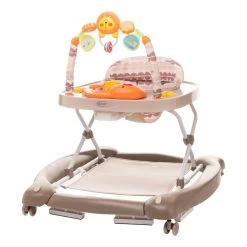 4Baby Swing'n Push Camel 3- In-1 Loopstoel Met Schommelfunctie