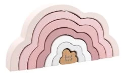 Label Label Cloud Roze Houten Regenboog Puzzel LLWT-25286