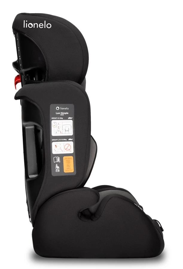 Lionelo Levi Simple Black 9-36 Kg Autostoel LO-LEVI SIMPLE BLACK 4 Lionelo Levi Simple Black 9-36 Kg Autostoel LO-LEVI SIMPLE BLACK - Afbeelding 4