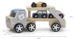 PolarB Houten Truck Met Oplegger Incl. 3 Auto's 44014 -Baby Verkoop PolarB Houten Truck met Oplegger incl. 3 Autos 44014 5