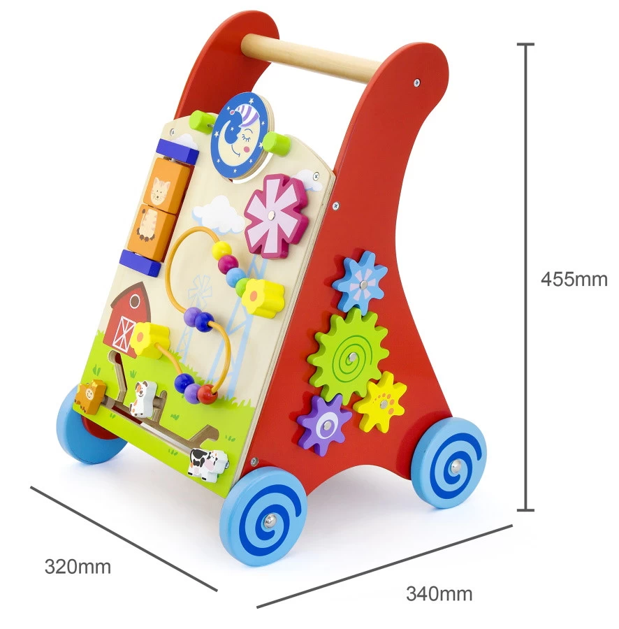Viga Activity Walker Multicolor Houten Loopwagen 50950 3 Viga Activity Walker Multicolor Houten Loopwagen 50950 - Afbeelding 3