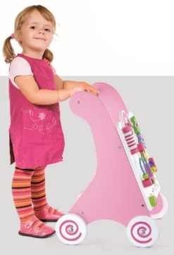 Viga Activity Walker Roze Houten Loopwagen 50178 -Baby Verkoop Viga Activity Walker Roze Houten Loopwagen 50178 7