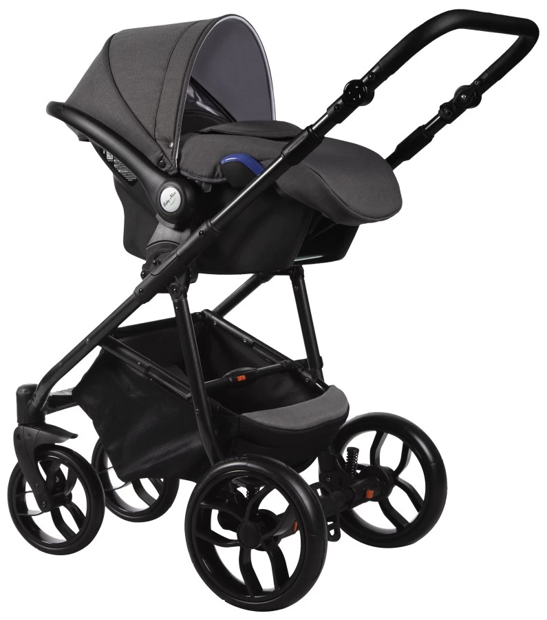 Baby Merc La Noche Grey 3-in-1 Kinderwagen Incl. Autostoel LN/06B 4 Baby Merc La Noche Grey 3-in-1 Kinderwagen Incl. Autostoel LN/06B - Afbeelding 4