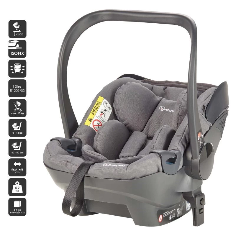 Babygo Ultra Grey I-Size Autostoel 0-13 Kg 7851 - Afbeelding 5