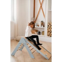 Luna Toys Blauw Houten Klimrek Met Glijbaan LU-36967 13 Luna Toys Blauw Houten Klimrek Met Glijbaan LU-36967 -Baby Verkoop blue 2