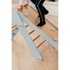 Luna Toys Blauw Houten Klimrek Met Glijbaan LU-36967 11 Luna Toys Blauw Houten Klimrek Met Glijbaan LU-36967 -Baby Verkoop blue 6