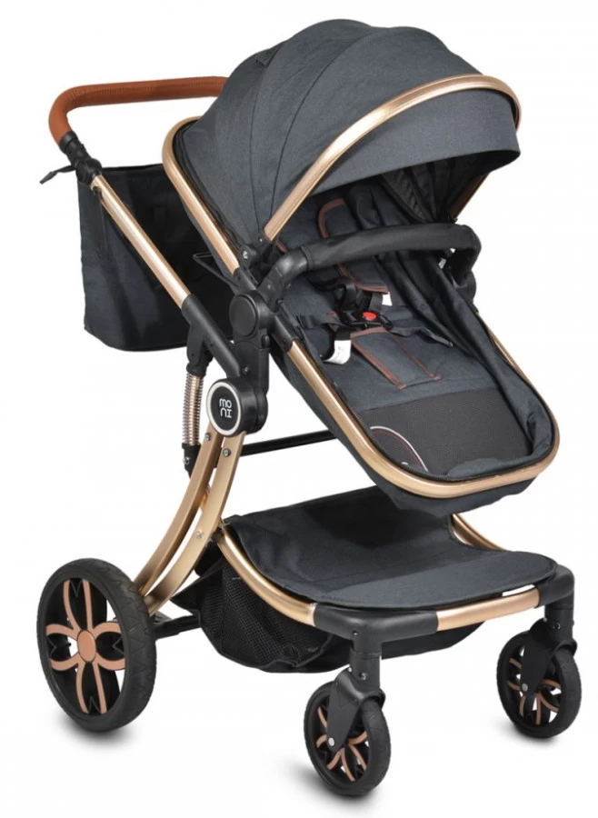 Cangaroo Polly Black 3-in-1 Combi Kinderwagen Incl. Autostoel 3 Cangaroo Polly Black 3-in-1 Combi Kinderwagen Incl. Autostoel - Afbeelding 3