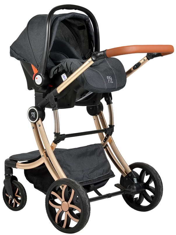 Cangaroo Polly Black 3-in-1 Combi Kinderwagen Incl. Autostoel 4 Cangaroo Polly Black 3-in-1 Combi Kinderwagen Incl. Autostoel - Afbeelding 4