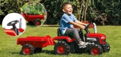 Dolu Rood Traptractor Met Aanhangwagen 8153 6 Dolu Rood Traptractor Met Aanhangwagen 8153 -Baby Verkoop dolu rood tractor met aanhangwagen 8153 3 1