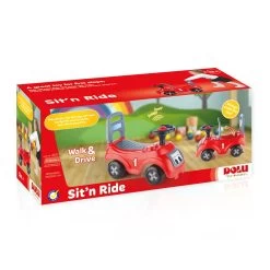 Dolu Sit 'n Ride Rood/Zwart Loopauto 8020 -Baby Verkoop dolu sit n ride rood zwart loopauto 8020 verpakking