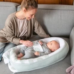 Doomoo Cocoon Leaves Aqua Green Babynest CO 08 -Baby Verkoop doomoo cocoon leaves aqua green babynest co 08 4