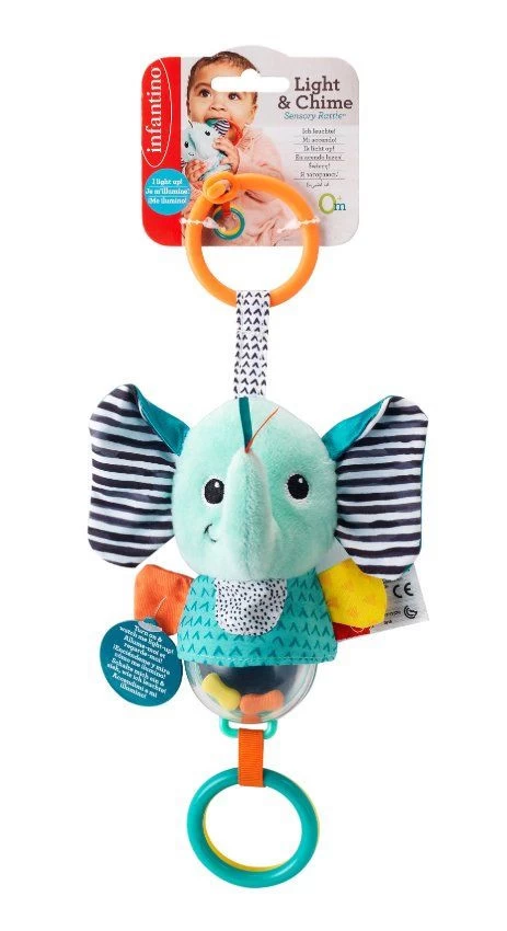 Infantino Light & Chime Elephant Buggyspeeltje BK-216318 2 Infantino Light & Chime Elephant Buggyspeeltje BK-216318 - Afbeelding 2