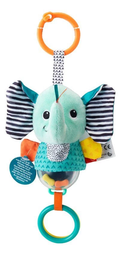 Infantino Light & Chime Elephant Buggyspeeltje BK-216318 1 Infantino Light & Chime Elephant Buggyspeeltje BK-216318