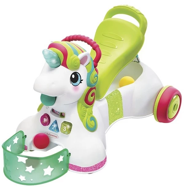 Infantino Sensory Smilin' Shimmer 3-in-1 Eenhoorn Loopwagen BK-227018 1 Infantino Sensory Smilin' Shimmer 3-in-1 Eenhoorn Loopwagen BK-227018