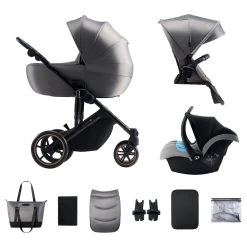 Kinderkraft Prime 2 Shadow Grey 3-in-1 Kinderwagen Incl. Autostoel KSPRIM02GRY3000