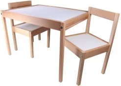 Kukka Wooden Set Tafel Met Stoeltjes KWS100 -Baby Verkoop kukka houten tafel met stoeltjes wks100 2 1