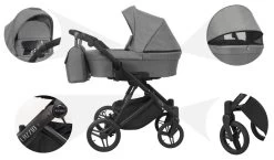 Kunert Lazzio Black Eco-Leather 2-in-1 Kinderwagen LAZ-11-BLACK 30 Kunert Lazzio Black Eco-Leather 2-in-1 Kinderwagen LAZ-11-BLACK -Baby Verkoop kunert lazzio 2 in 1 kinderwagen laz 11 14