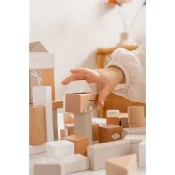 Label Label Nougat 50 Stuks Houten Blokken LLWT-37100 -Baby Verkoop label label nougat 50 stuks houten blokken 3