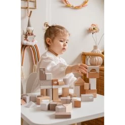 Label Label Nougat 50 Stuks Houten Blokken LLWT-37100 -Baby Verkoop label label nougat 50 stuks houten blokken 4