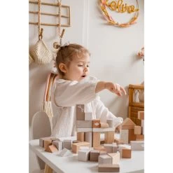 Label Label Nougat 50 Stuks Houten Blokken LLWT-37100 -Baby Verkoop label label nougat 50 stuks houten blokken 5