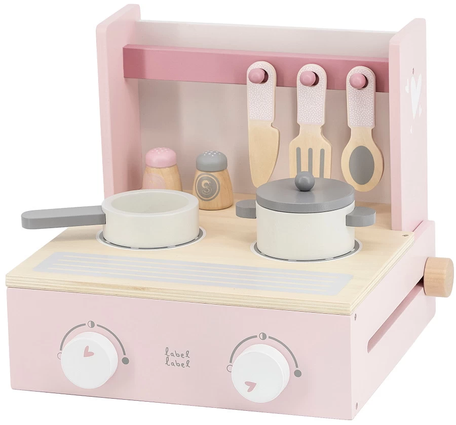 Label Label Roze Houten Kookstel LLWT-24784 1 Label Label Roze Houten Kookstel LLWT-24784