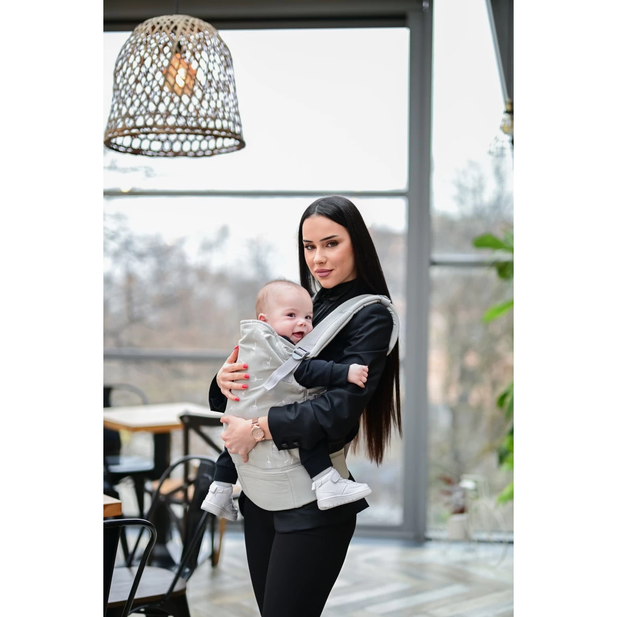 Lorelli Wally Grey Floral Ergonomische Draagzak 1001016-0001 4 Lorelli Wally Grey Floral Ergonomische Draagzak 1001016-0001 - Afbeelding 4