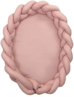 MamaLoes Amy Pure Roze 2-in-1 Babynest En Braided Bedbumper 80662