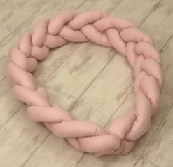 MamaLoes Amy Pure Roze 2-in-1 Babynest En Braided Bedbumper 80662 -Baby Verkoop mamaloes amy pure roze 2 in 1 babynest en braided bedbumper 80662