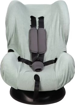 MamaLoes Badstof Stone Green Groep 1+ Autostoelhoes ML6387