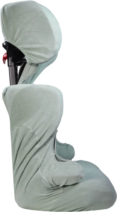 MamaLoes Badstof Stone Green Groep 2/3 Autostoelhoes ML6487 2 MamaLoes Badstof Stone Green Groep 2/3 Autostoelhoes ML6487 - Afbeelding 2