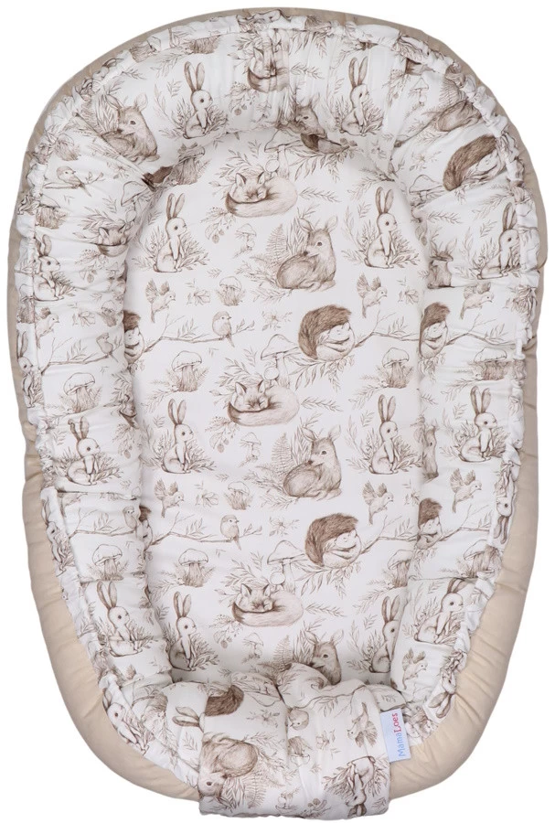 MamaLoes Bos Dieren Omkeerbaar Babynest ML020117 2 MamaLoes Bos Dieren Omkeerbaar Babynest ML020117 - Afbeelding 2