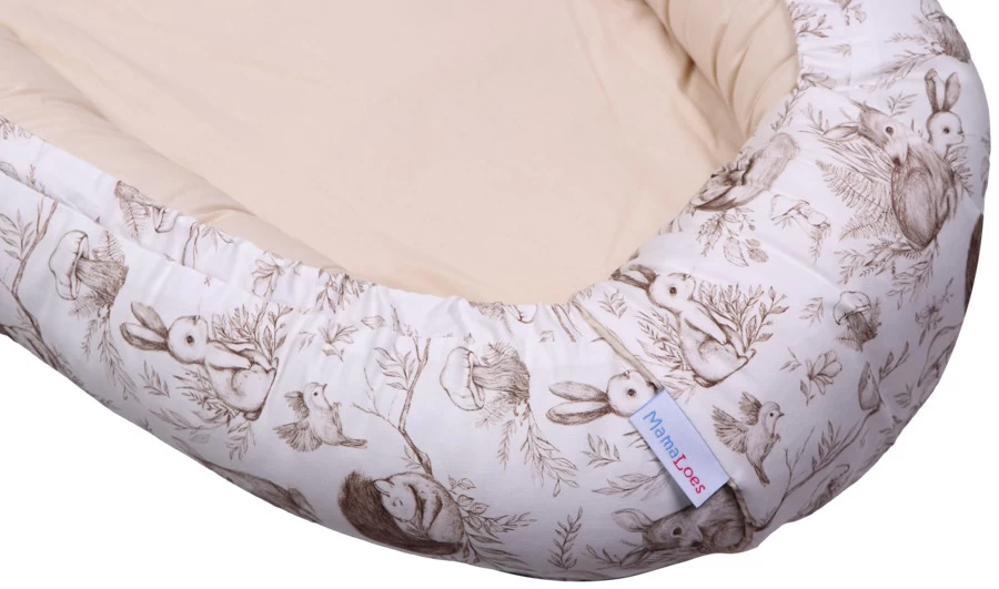 MamaLoes Bos Dieren Omkeerbaar Babynest ML020117 7 MamaLoes Bos Dieren Omkeerbaar Babynest ML020117 - Afbeelding 7