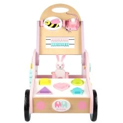 Eco Toys Roze Houten Activiteiten Loopwagen HC494888 -Baby Verkoop mamaloes eco toys roze houten activiteiten loopwagen hc494888 0