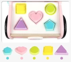 Eco Toys Roze Houten Activiteiten Loopwagen HC494888 -Baby Verkoop mamaloes eco toys roze houten activiteiten loopwagen hc494888 00000