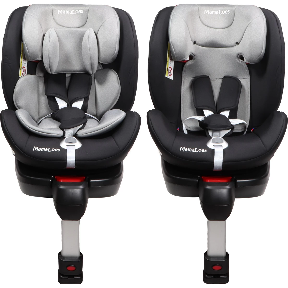 MamaLoes Max Grijs/Zwart 360° Isofix Autostoel 0-36kg ML050214 - Afbeelding 3