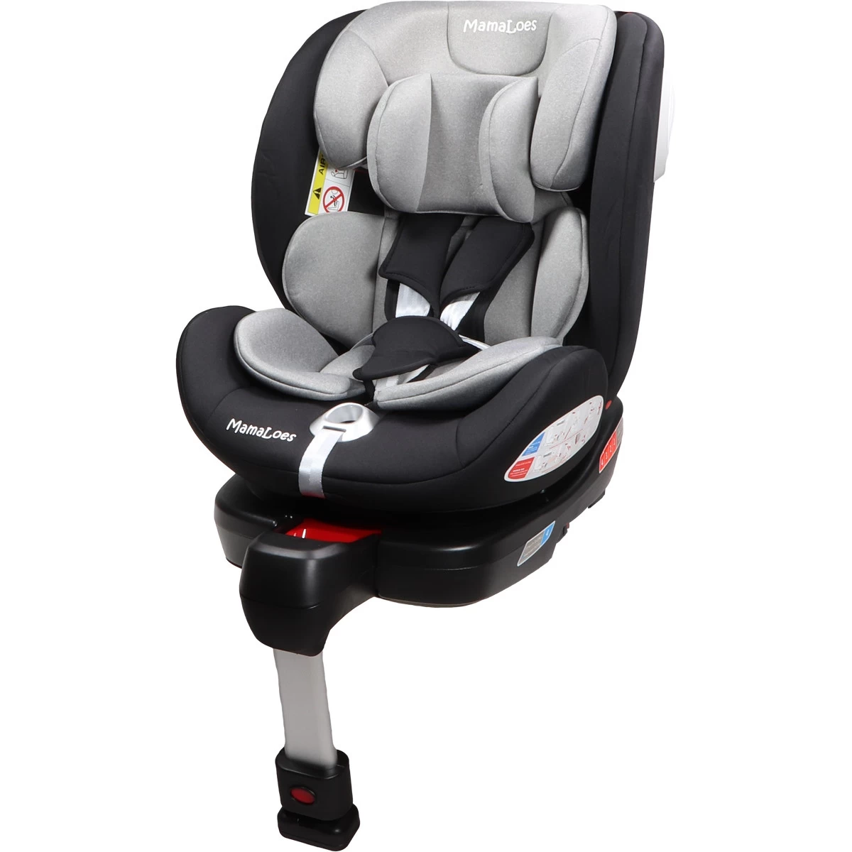 MamaLoes Max Grijs/Zwart 360° Isofix Autostoel 0-36kg ML050214 - Afbeelding 2