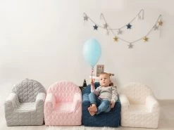 Albero Mio Velvet Grijs Kinderfauteuil -Baby Verkoop mamaloes velvet grijs kinderfauteuil 2