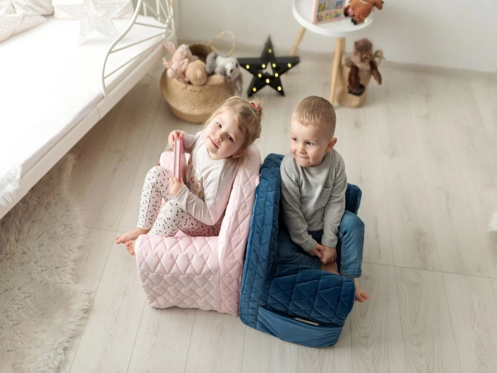 Albero Mio Velvet Navy Kinderfauteuil 6 Albero Mio Velvet Navy Kinderfauteuil - Afbeelding 6