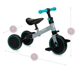 Momi Loris Grey/Turquoise 4-in-1 Ride-On Loopfiets ROBI00041 -Baby Verkoop momi loris grey turquoise 4 in 1 ride on loopfiets robi00041 10