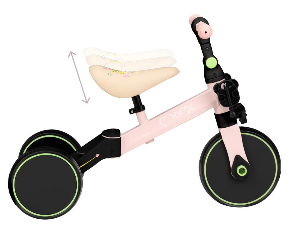 Momi Loris Pink 4-in-1 Ride-On Loopfiets ROBI00039 7 Momi Loris Pink 4-in-1 Ride-On Loopfiets ROBI00039 - Afbeelding 7