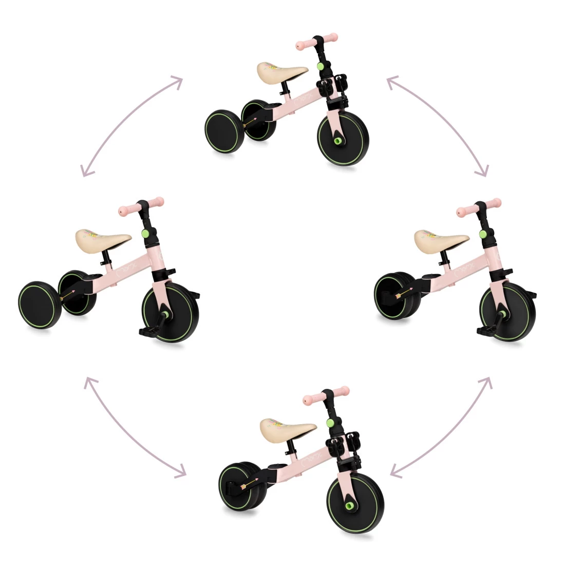 Momi Loris Pink 4-in-1 Ride-On Loopfiets ROBI00039 9 Momi Loris Pink 4-in-1 Ride-On Loopfiets ROBI00039 - Afbeelding 9