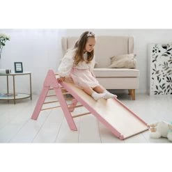 Luna Toys Roze Houten Klimrek Met Glijbaan LU-36974 18 Luna Toys Roze Houten Klimrek Met Glijbaan LU-36974 -Baby Verkoop pink 1