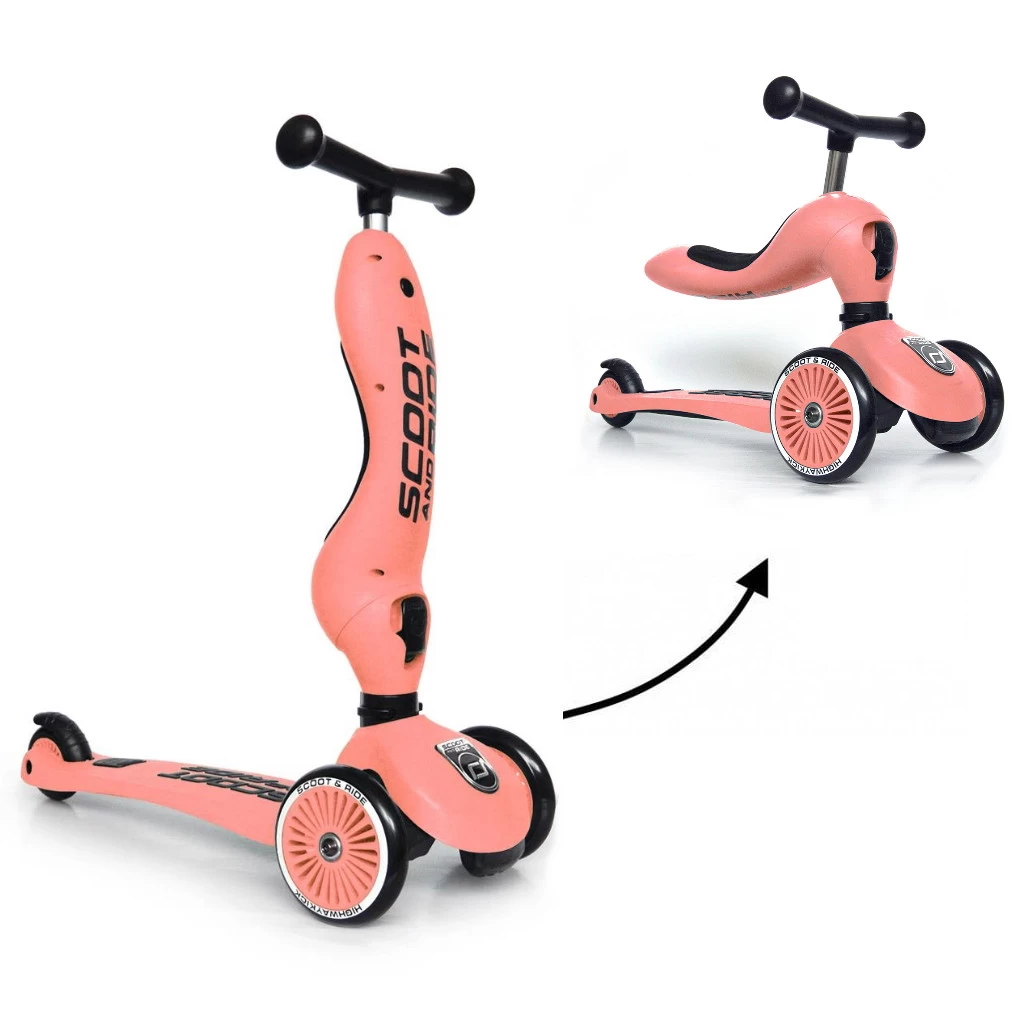 Scoot And Ride Peach Highwaykick 1 Step/Loopfiets SR-96353 1 Scoot And Ride Peach Highwaykick 1 Step/Loopfiets SR-96353