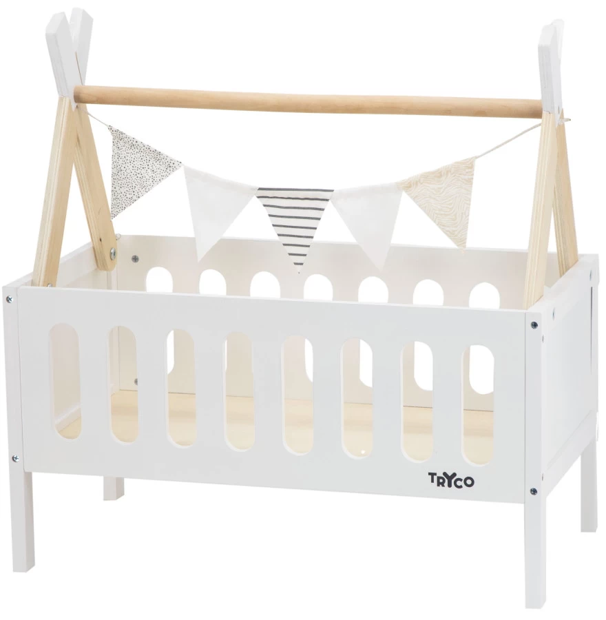 Tryco Tipi Houten Poppenbed TR-353013 1 Tryco Tipi Houten Poppenbed TR-353013