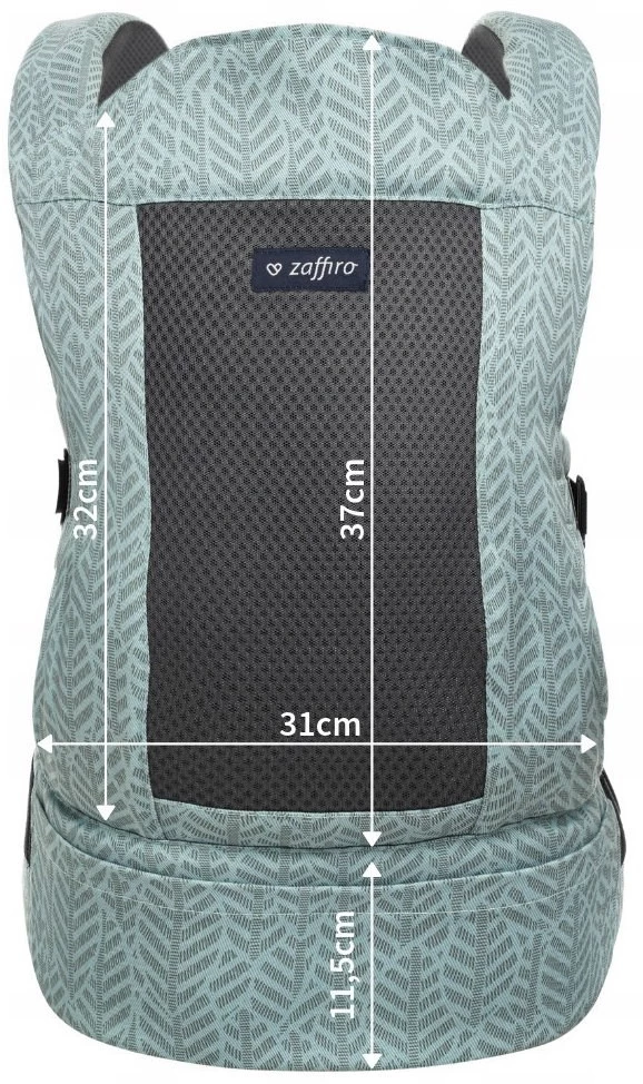 Zaffiro City Air Graphite Leaves Ergonomische Draagzak 7381 5 Zaffiro City Air Graphite Leaves Ergonomische Draagzak 7381 - Afbeelding 5