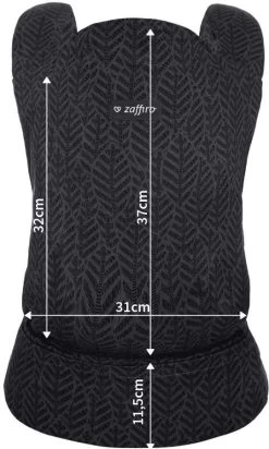 Baby Verkoop -Baby Verkoop zaffiro city graphite leaves ergonomische draagzak 2