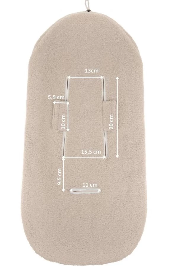 Zaffiro MINI Lama Vanilla Autostoel Voetenzak 4 Zaffiro MINI Lama Vanilla Autostoel Voetenzak - Afbeelding 4